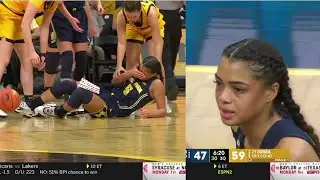 Phelia Gets WHACKED In The Face By Marshall After Nice Pump Fake Fools Her | #21 Iowa vs #6 Michigan