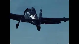 Aircraft Carrier CVE-106 Shakedown Cruise Flight Operations During WW2