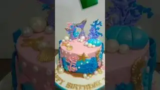 Amazing Mermaid Theme Cake #design #shorts #shortvideo #cake