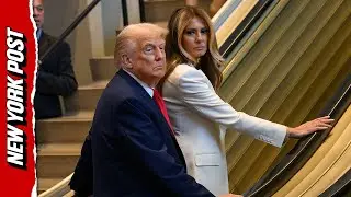 Эскалатор внезапно остановился, когда Трамп и первая леди прибыли в Организацию Объединенных Наций