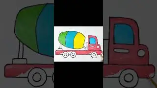 how to draw a truck #satisfyingvideo #shortsfeed #drawing #shorts #easydrawing #truck #mixertruck