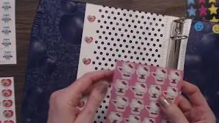 ASMR Soft Spoken ~ Placing Stickers on Trapper Keeper