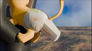 Simba accidentally pooped his diaper (Blender Animation)