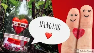 HANGING HEART INSIDE A BOTTLE | BOTTLE ART | MyCraft#65
