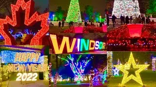 HAPPY NEW YEAR 2022 | JACKSON PARK, WINDSOR ONTARIO | Bright Lights Windsor Canada 🇨🇦