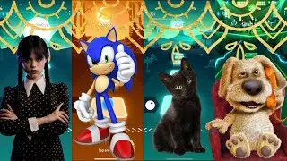 WEDNESDAY, SONIC, CUTE CAT - DANCE MONKEY, TALKING BEN / TILES HOP EDM RUSH!
