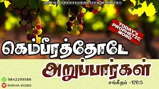 கெம்பீரத்தோடே அறுப்பார்கள்|தினம்  தீர்க்கதரிசனம்|Today's Prophetical Word |RHEMA WORD சங்கீதம் 126 5