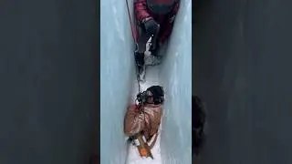 Saving a life on Everest - Crevasse Rescue  #shorts #everest #mountaineering #mountains #himalayas