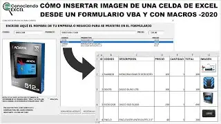 CÓMO INSERTAR IMAGEN EN UNA CELDA DE EXCEL DESDE UN FORMULARIO VBA CON MACROS