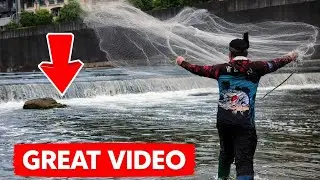 Satisfy net fishing skill, Best net fishing video, traditional net fishing video, fish, fishing, 