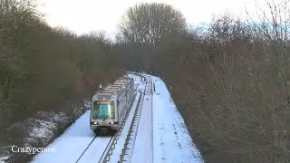 RET Metro D in de Sneeuw Bovenaf Rhoon Rotterdam