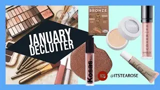 JANUARY DECLUTTER  // with #swatches #reviews!☃️
