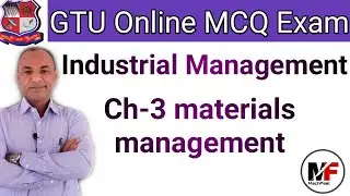 GTU Online MCQ Exam| Industrial Management| Ch-3 material management| Multiple Choice Questions