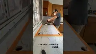 Laminate countertop install #pinepointpm #kitchen #hardwork #tools #install #apartment #renovation