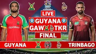 CPL Final Live: Guyana Amazon Warriors vs Trinbago Knight Riders Live | GAW vs TKR Live Commentary