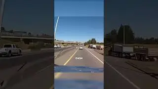 Неудачный маневр при перестроении грузовика 😬