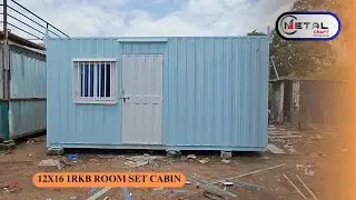 12x16 One Room Set Cabin with Kitchen & Bathroom | Portable 1BHK House | Metal Craft Portable Cabin