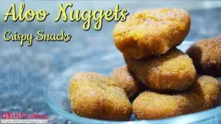 Potato Nuggets Recipe ★ Cafe Style Crispy Aloo Veg Snack ★ Aloo Nuggets