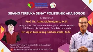 Sidang Terbuka Senat Politeknik AKA Bogor Pengukuhan Prof. DR. Askal Maimulyanti, M.Si