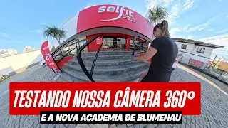 Testando a c&acirc;mera Insta 360 X5 e a nova academia de Blumenau (Selfit) Vlog Blumencast 08/01/26