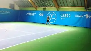 Fred Simonsson practicing in Stockholm Open