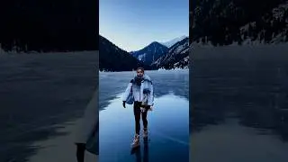 Amazing Best Ice Skating In Mountains #reaction #shorts #gaming #mountains #iceland #snow