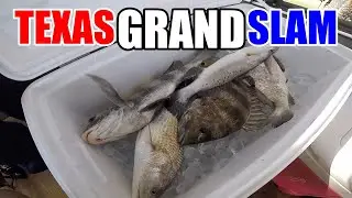 TEXAS GRAND SLAM Corpus Christi FISHING for SHEEPSHEAD REDFISH SPECKLED TROUT and BLACK DRUM