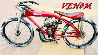 I bought a motorized bike from the Kaos Kustom Garage! This thing is freakin insane!!