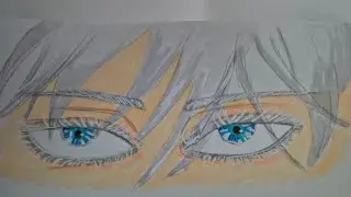 SIMPLE  EASY DRAWING SATORU GOJO'S EYES | Easy Satoru Gojo's Eyes drawing for beginners | 