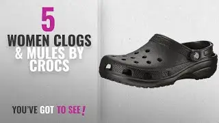 Top 5 Crocs Women Clogs & Mules [2018]: crocs Unisex Classic Clog, Black, 11 US Men / 13 US Women