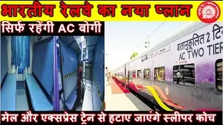 DU24 News ! Indian railway ! मेल और एक्सप्रेस ट्रेन से हटेंगे स्लीपर कोच ! Indian railway new plan
