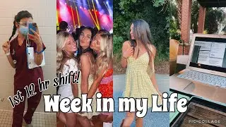 COLLEGE WEEK IN MY LIFE | first 12 hour shift, studying for exam, concert & more!
