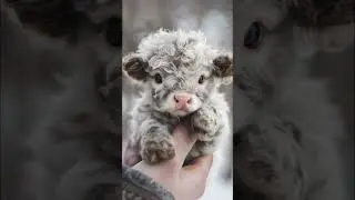 Mini Highland Cow 🥹💞 #shorts #highlandcow