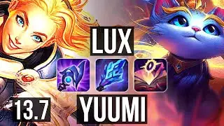 LUX & Jhin vs YUUMI & Varus (SUP) | 2/0/17, 500+ games | KR Master | 13.7
