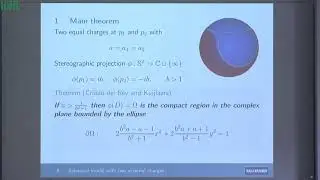 CATW01 | Prof. Arno Kuijlaars | The spherical model with two external charges.