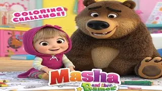 🎨 Masha and the Bear Cartoon Game 🎮 | Fun Coloring Pages Challenge for Kids