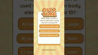 Drupal Quiz: Test your Drupal knowledge. #shorts #drupal #onlinequiz