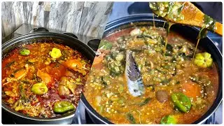 Make the tastiest GHANAIAN Okra / Okro stew recipe / step by step / hans kitchen/ fetri detsi