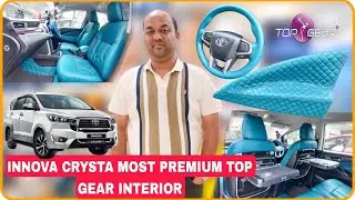 Innova Crysta Most Premium Interior✅Top Gear Business Class Tray✅Most Comfortable Seat Cover for Car