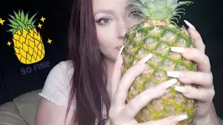 ASMR | PINEAPPLE SCRATCHING AND TAPPING 🍍
