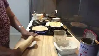 Indian flatbread (phulka) (chapati) (roti)making process without any editing the full process demo