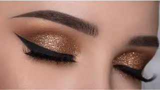 Natural soft golden party eye makeup tutorial for brown eye | easy bridal eyes makeup| step by step 