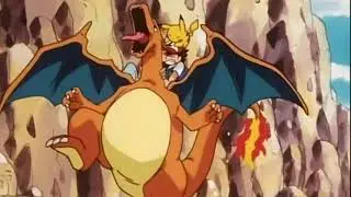 Ash having his worst flight with charizard