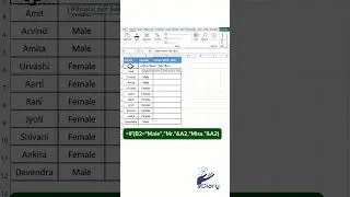 Add Mr. and Miss. Before Name in Excel | Easy Formula #Excel #ExcelShorts #ExcelTricks #ediary