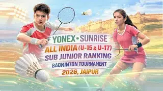 Day 1 | Court 9 |  Yonex Sunrise All india Sub Junior Ranking Badminton Tournament 2026 | Jaipur