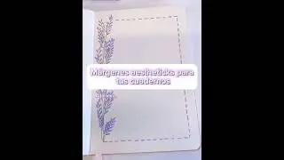 M&aacute;rgenes aesthetics para tus cuadernos ✏️💜 #margenes #aesthetic #shorts