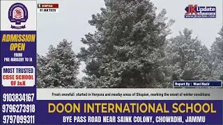 Fresh snowfall started in Herpora and nearby areas of Shopian, marking the onset of winter condition