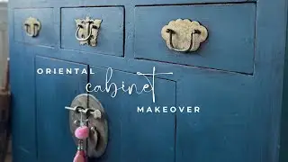 One colour rustic finish with wet distressing - an oriental inspired makeover