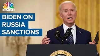 President Joe Biden comments on Russia sanctions and interference in the U.S. election