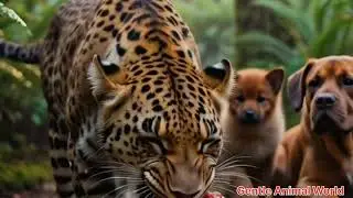 Unlikely Best Friends | Dog Adopts Wolf Pup and Leopard Joins the Family! 🐕🐺🐆